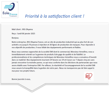 Satisfaction client IRIS